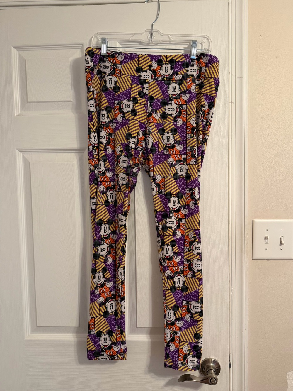 LuLaRoe Halloween Mickey Mouse Leggings in Purple, Orange, Black, White